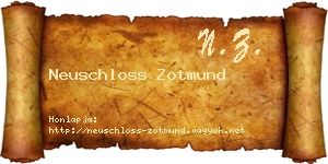 Neuschloss Zotmund névjegykártya